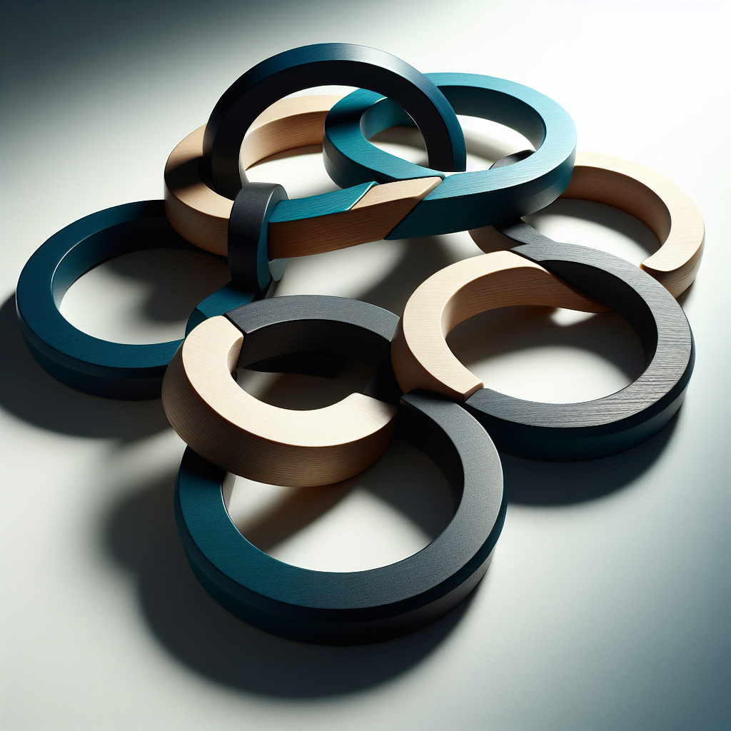 Interlocking rings symbolizing customer relationships and repeat business cycles